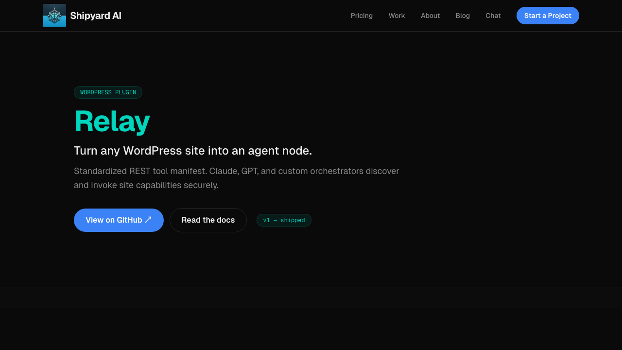 Relay website screenshot