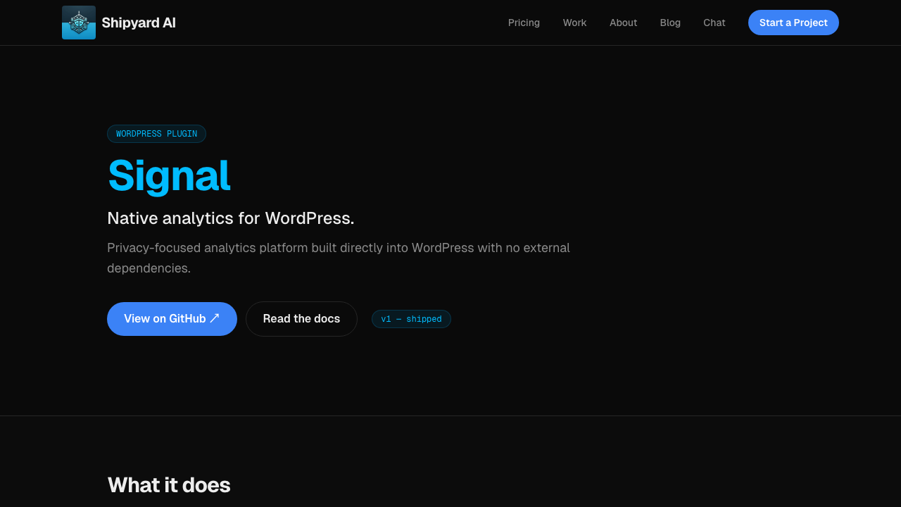 Signal website screenshot